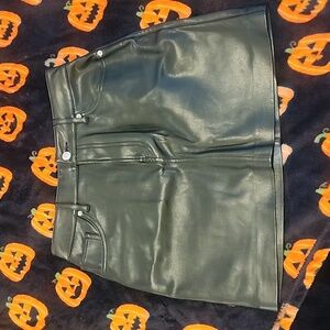 Faux Leather Mini Skirt